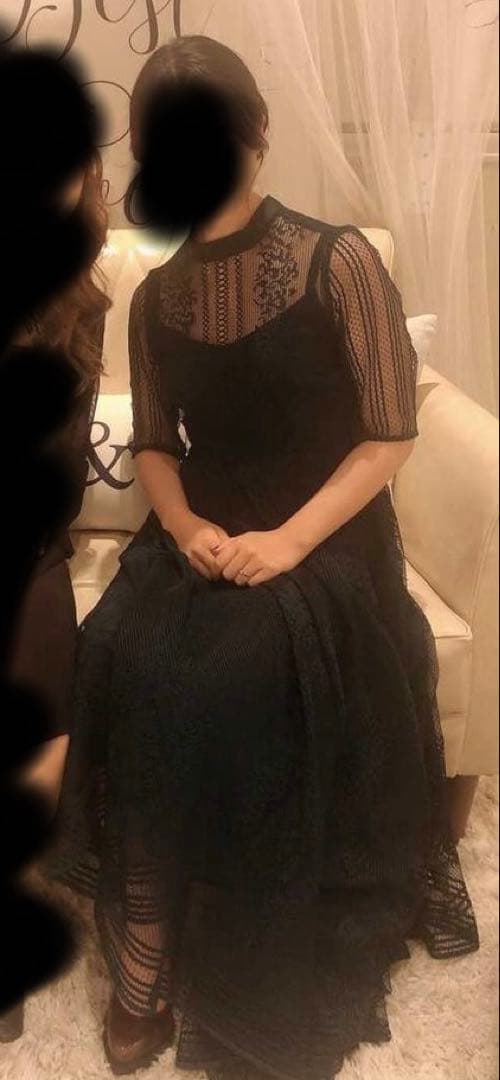 値下げ✴︎FRAY I.D ダークグリーン レース フルレングスドレス