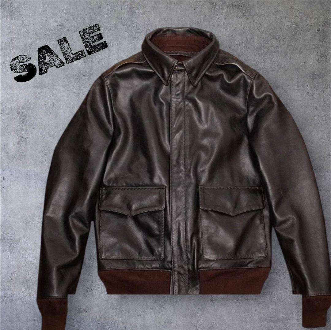 ゆ*う様 本日限定！新品激レアUS ARMY　30s復刻茶芯！a2レザーフライト