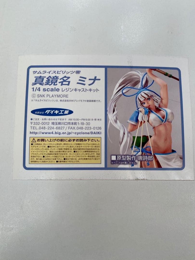 髪先に欠けあり ダイキ工業 サムライスピリッツ 零 真鏡名ミナ ガレージキット