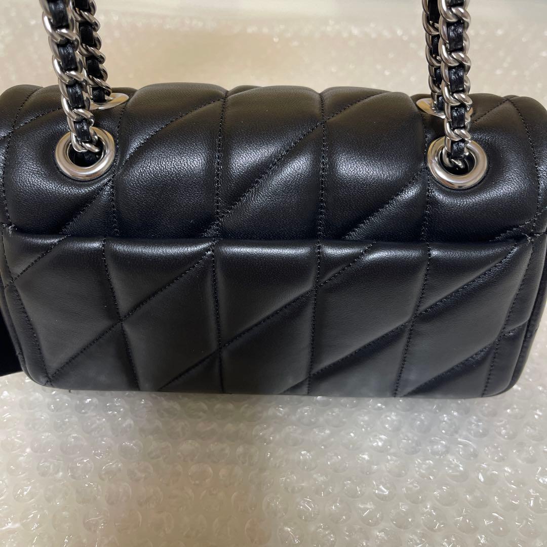 COACH タビー 20 キルティング ショルダーバッグ シルバー