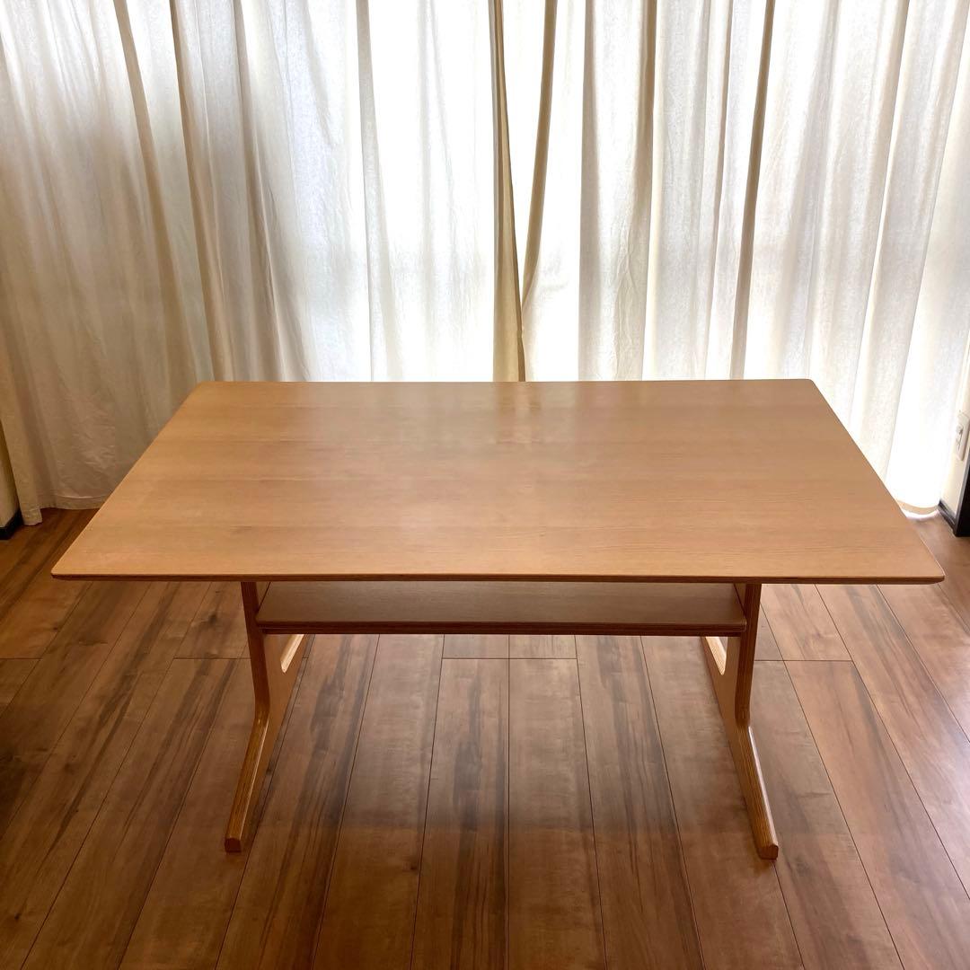 無印　【リビングでもダイニングでもつかえるテーブル ・4】130✖️80 オーク材