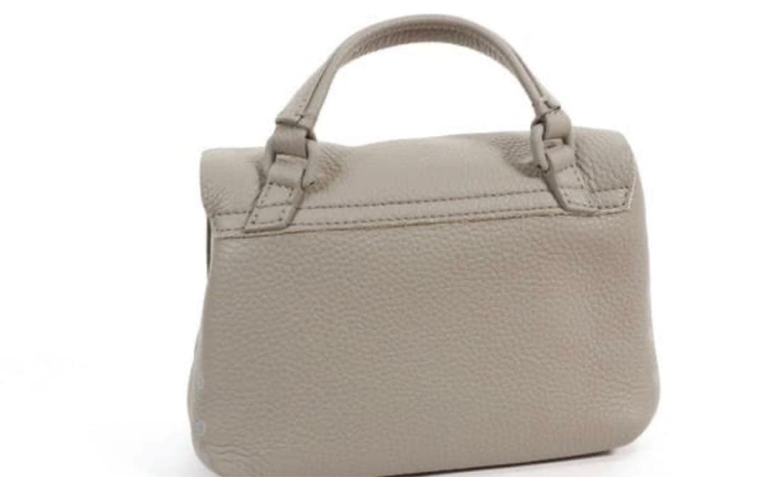 ZANELLATO グレー レザー ハンドバッグ