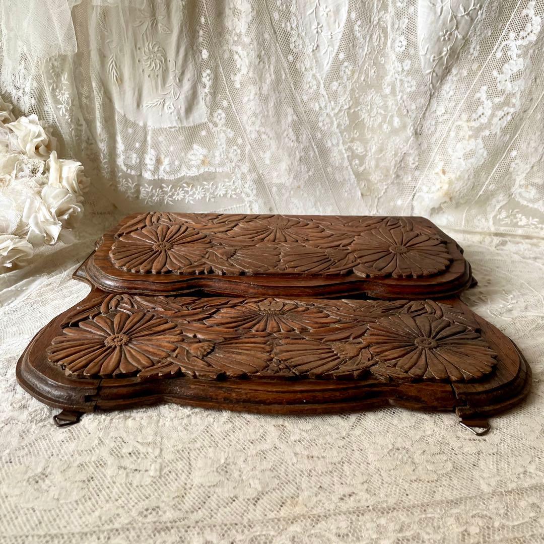 19世紀イギリスアンティーク壁掛け木製レターラック　家具シェルフステーショナリー