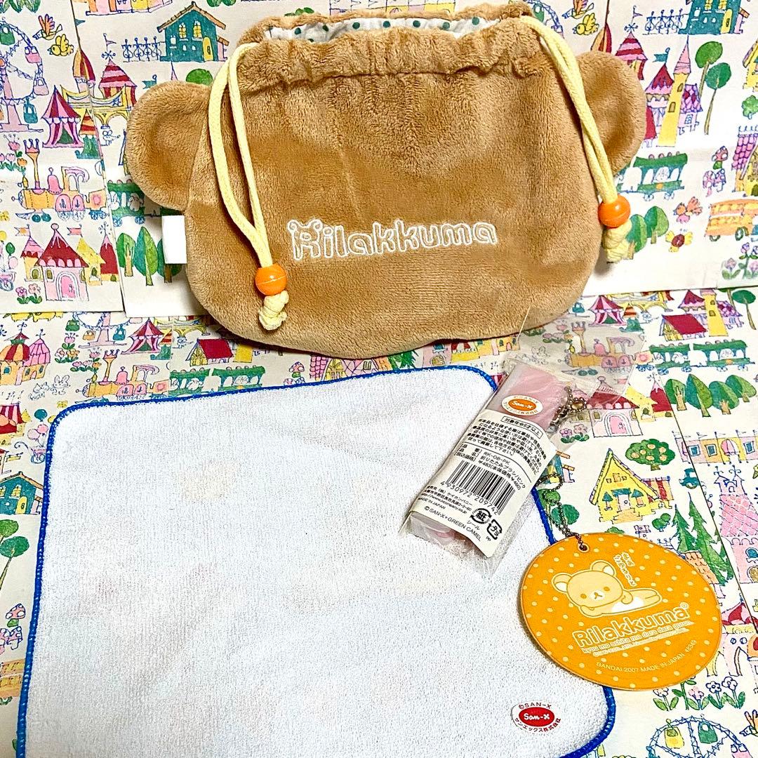 リラックマ まとめ売り リラックマ茶屋団子ぬいぐるみ お重箱 お箸 保冷バッグ他