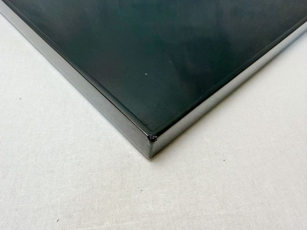 美品 懐石道具 輪島塗り 木製黒真塗 会席膳 四方膳 5客揃 銘々盆