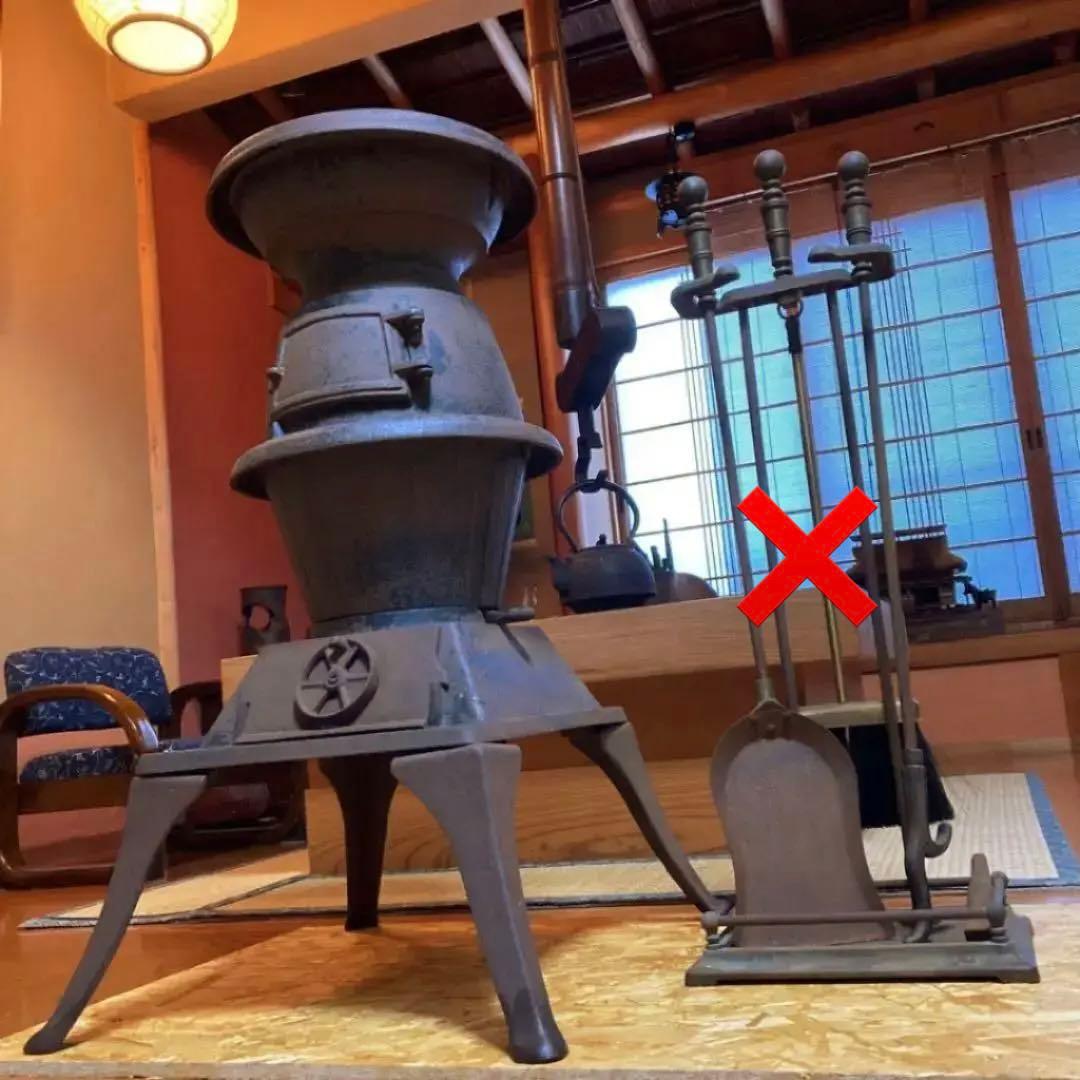 古い薪ストーブ だるまストーブ 鋳物 鉄製 暖炉 置物 レトロ ヴィンテージ