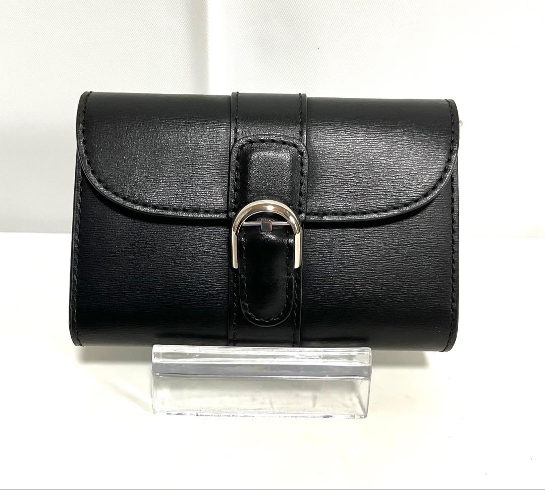 DELVAUX ブリヨン　チェーンカードホルダー、ケース　アップダウン柄