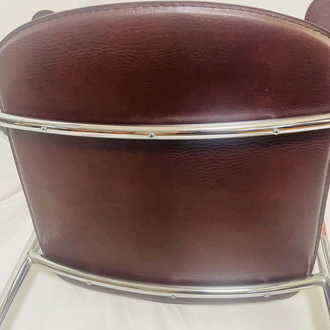 ポストモダン スチールフレーム アームチェア スペースエイジ