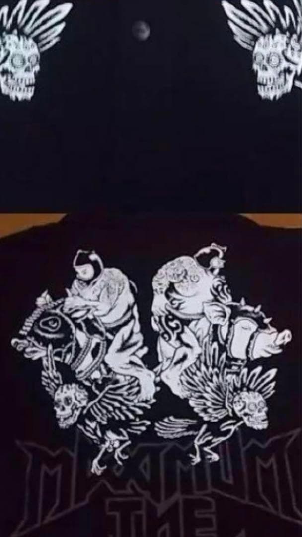 マキシマムザホルモン XXL ホルモン 未使用 ポロシャツ 豚 牛 ガイコツ