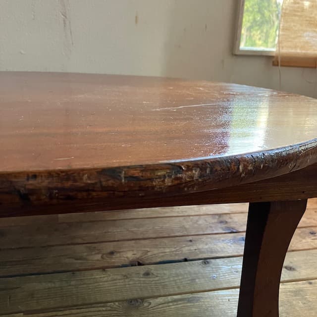 ヴィンテージ 古道具 欅 木製 円形 折りたたみ ちゃぶ台 骨董 レトロ こたつ