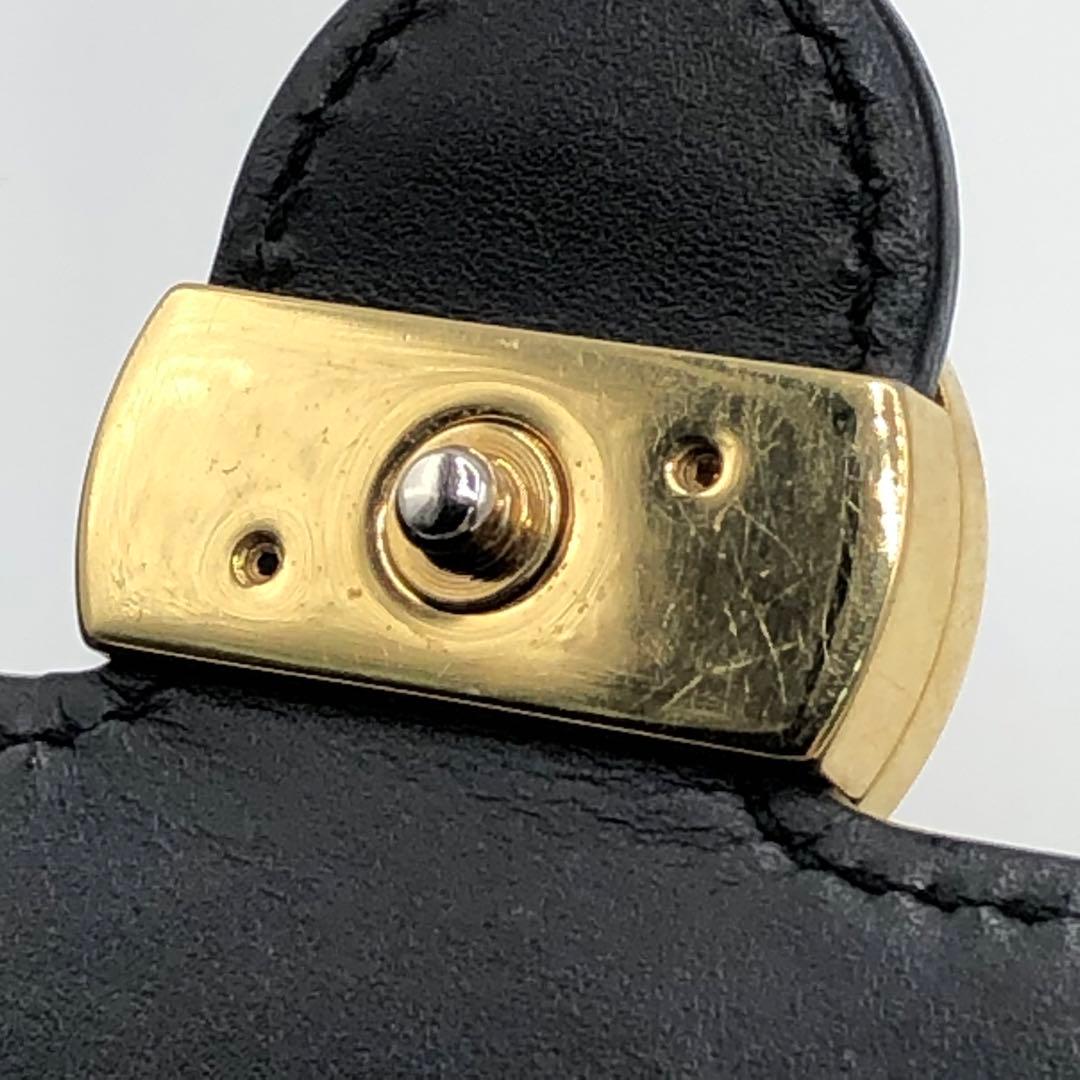 グッチ インターロッキング 長財布 二つ折り シマレザー GG柄 ブラック