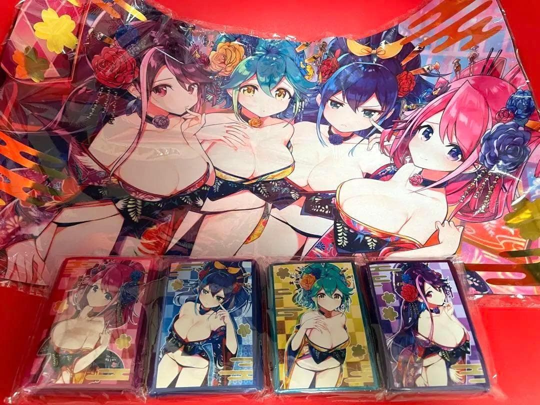 ミッドナイトブルー　花魁衣装　柚子　セレナ　リン　瑠璃 スリーブ プレイマット