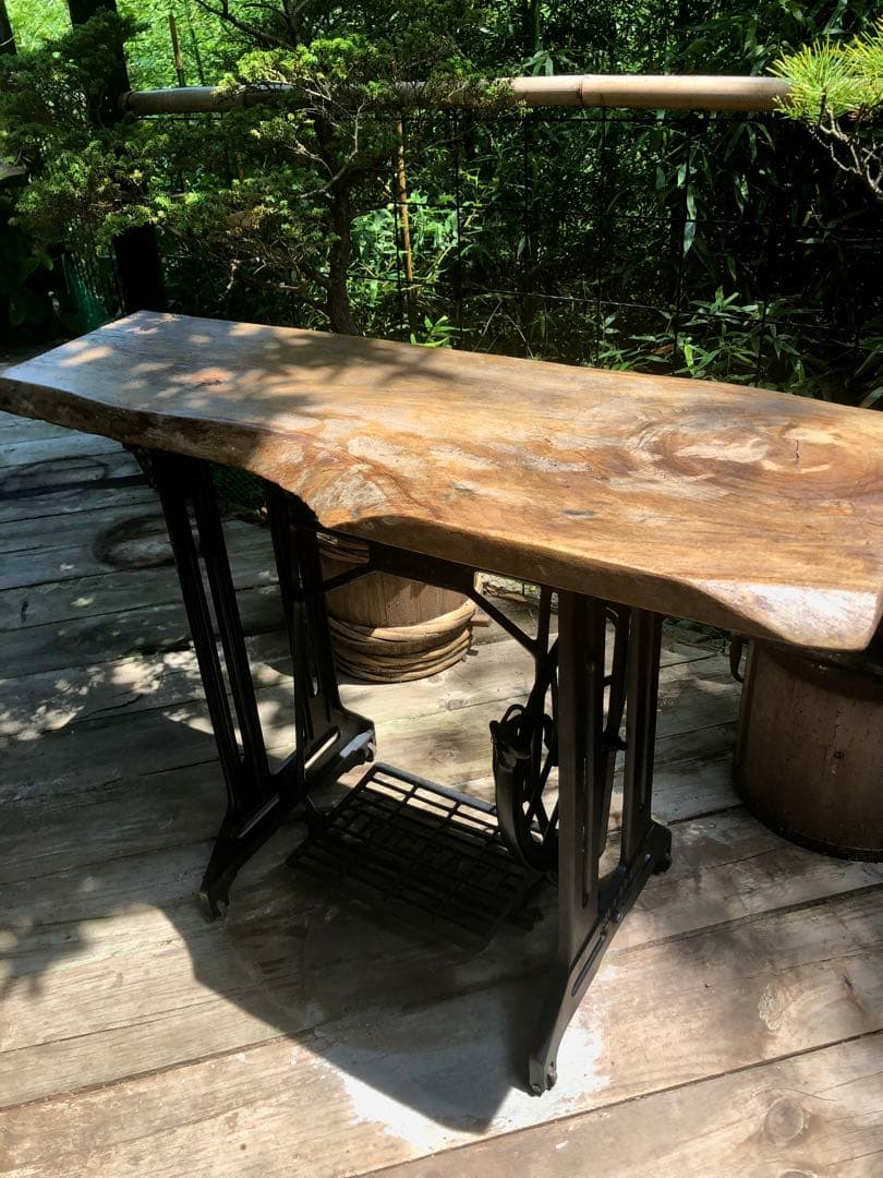 ハンドメイドテーブル　RICCAR 足踏みミシン　ミシン台　アンティーク