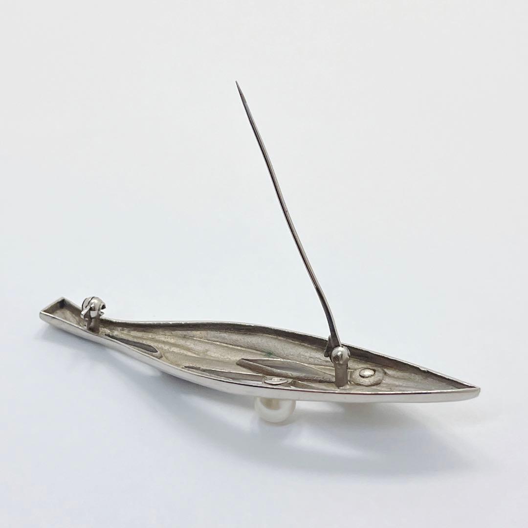 MIKIMOTO ミキモト パール　ブローチ　コサージュ　リーフ　葉