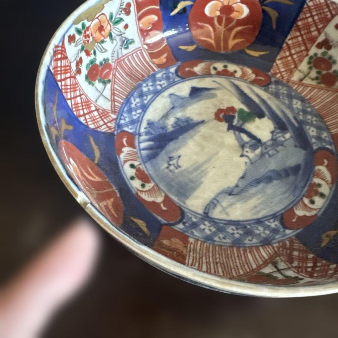 色絵陶器ボウル2点セット 難あり