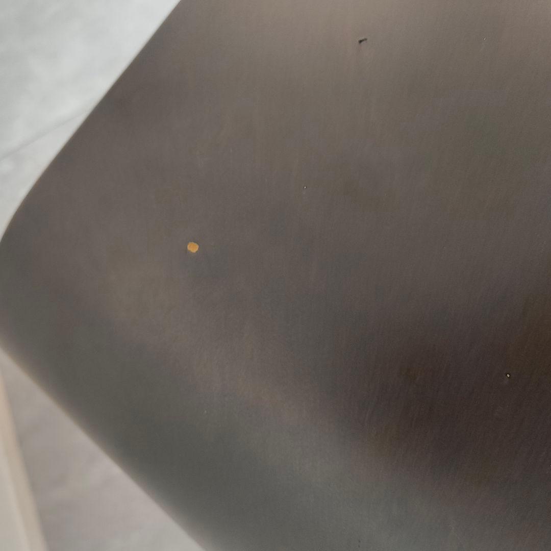 ミッドセンチュリー　ブラウン　木製サイドテーブル ボールキャスター付き　曲げ木