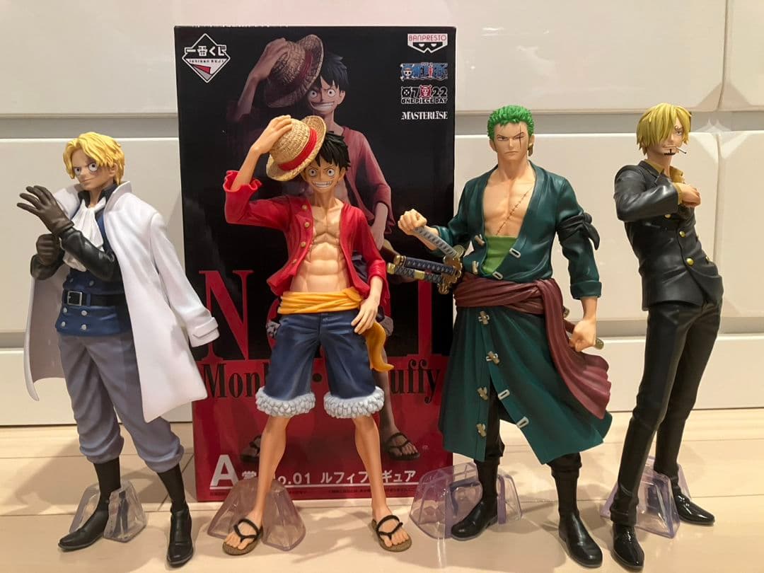 ワンピース 一番くじ ルフィ&ゾロ&サンジ&サボ　MASTERLISE4点セット