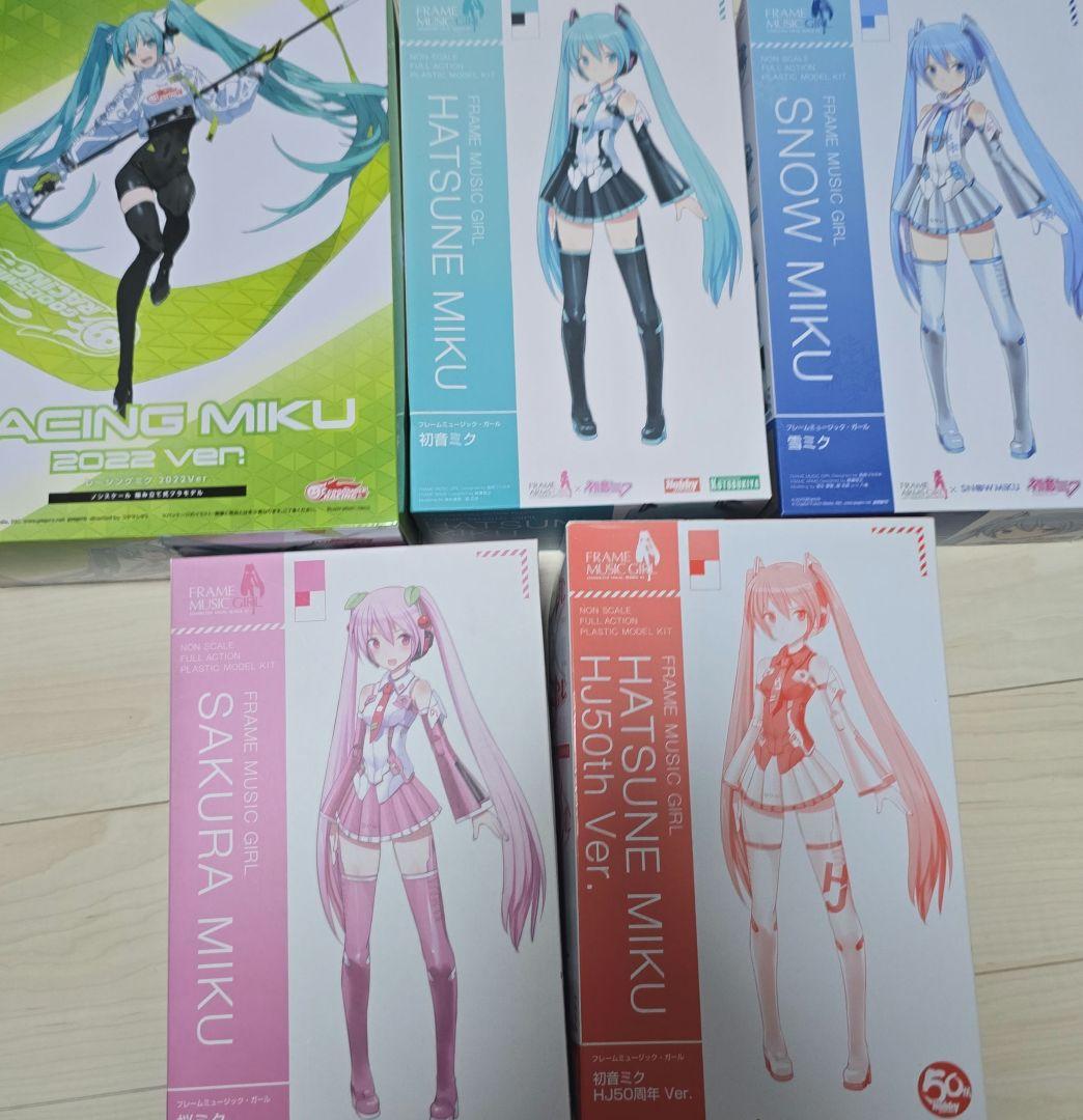初音ミク プラモデル 5体セット レーシングミク HJ50TH 桜 雪 フレーム