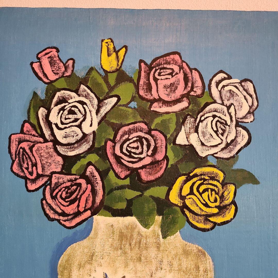 田渕眞兒　油絵　油彩　薔薇シリーズ　花　No.26