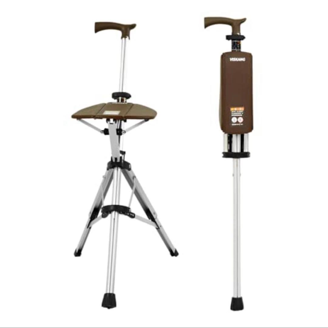 超特価【美品・未使用】ステッキチェア　椅子になる杖