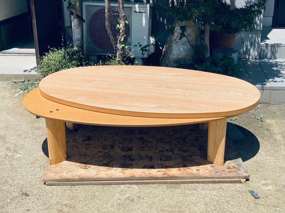 こたつ楕円タモ120日本製・ヒーター別売り