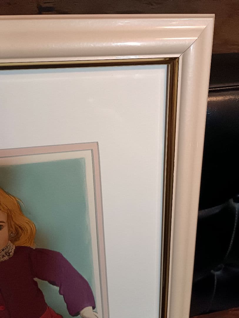 小松崎邦雄　リトグラフ　ドール　パール　ピンク　ミルキー　金髪　少女　直筆サイン