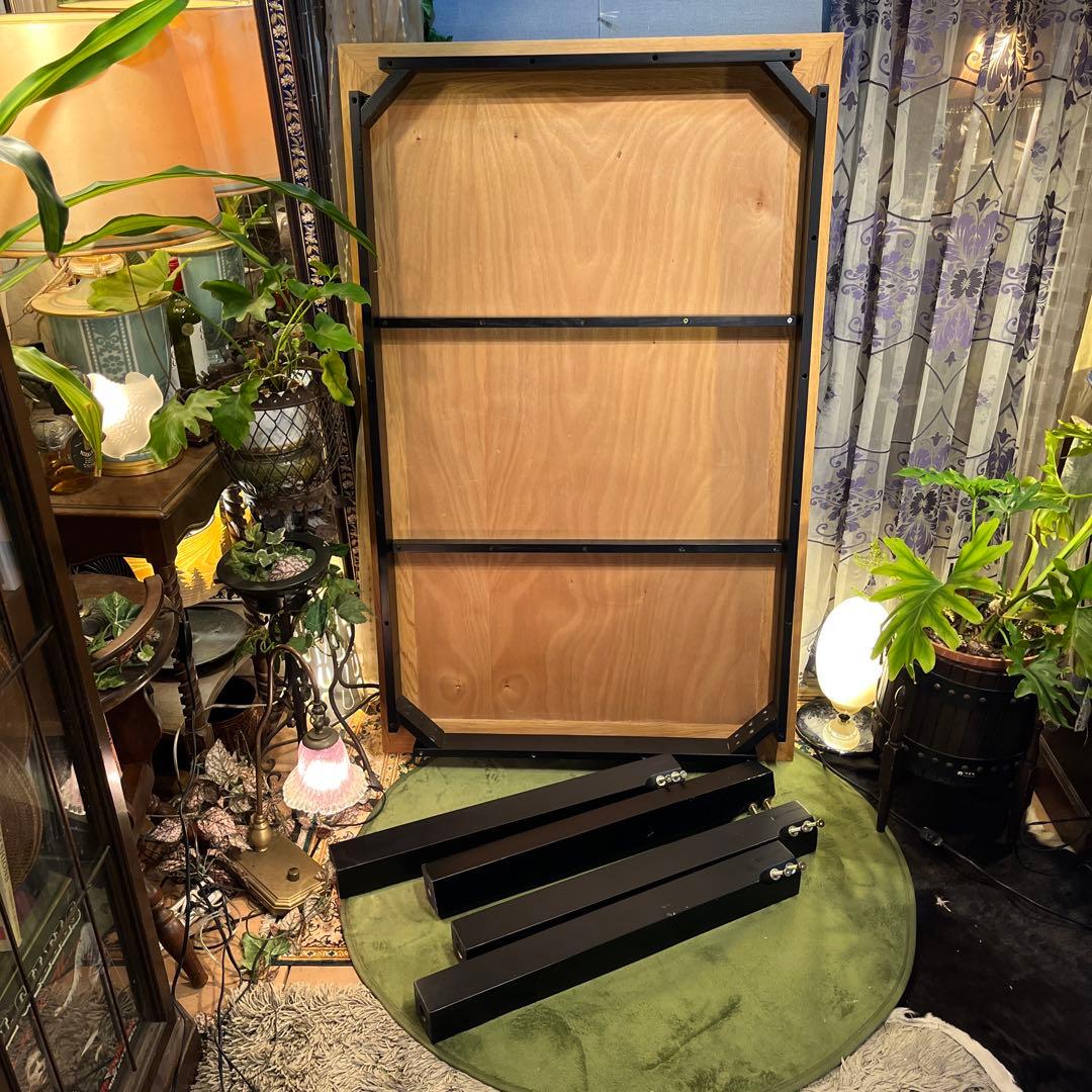 リュウ Sale ヴィンテージ ヘリンボーンデザインダイニングテーブル北欧