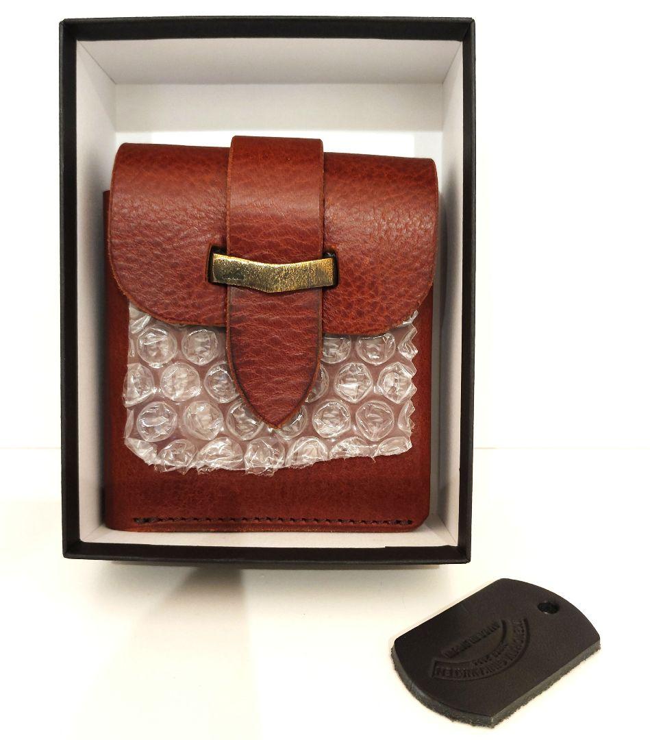 池之端銀革店　イタリアンレザー牛革　ギャルソン 三つ折り財布