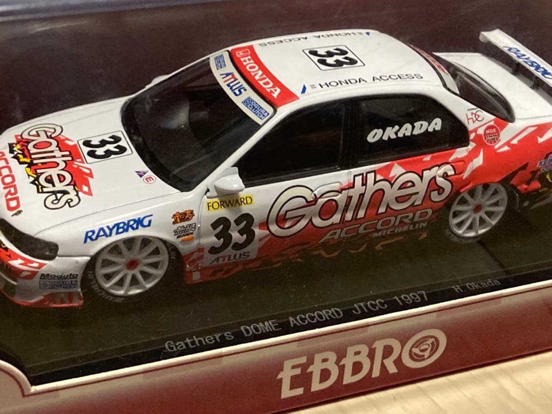 自動車 1/43 EBBRO DOME ACCORD JTCC 1997 okada