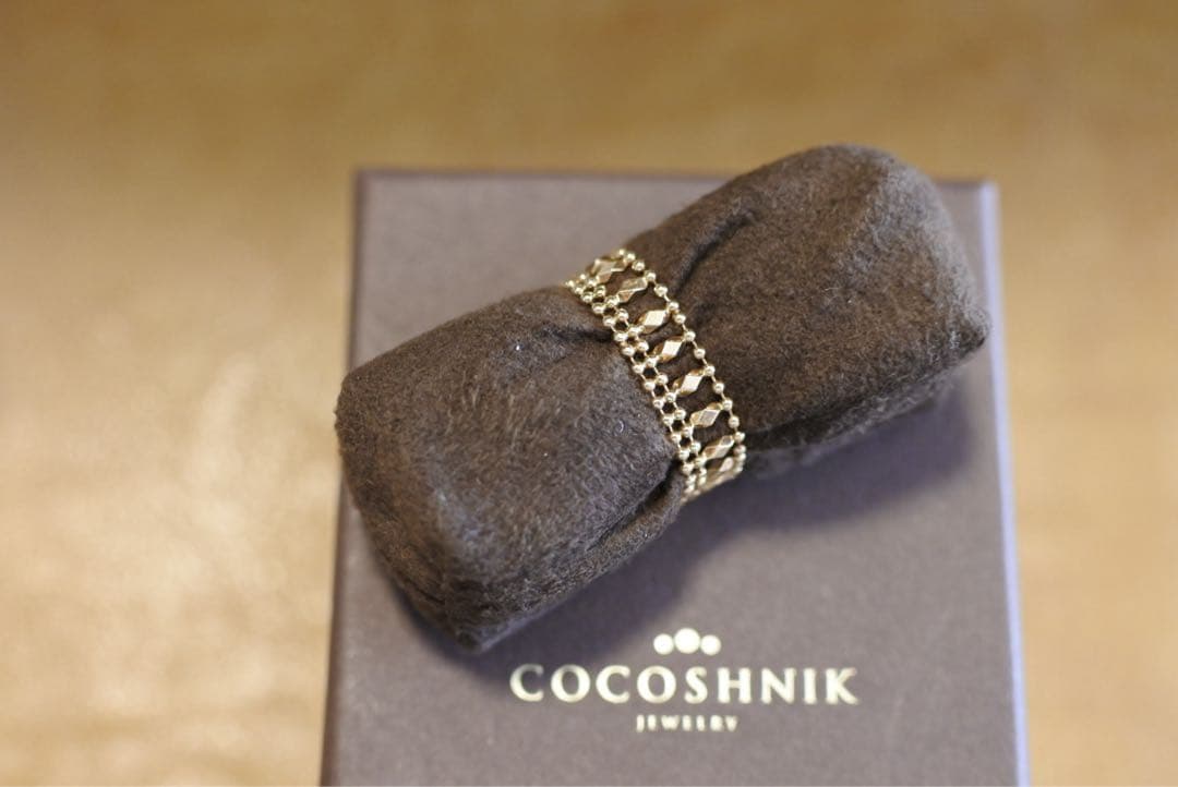 ココシュニック　ミラーカットビーズチェーンリング