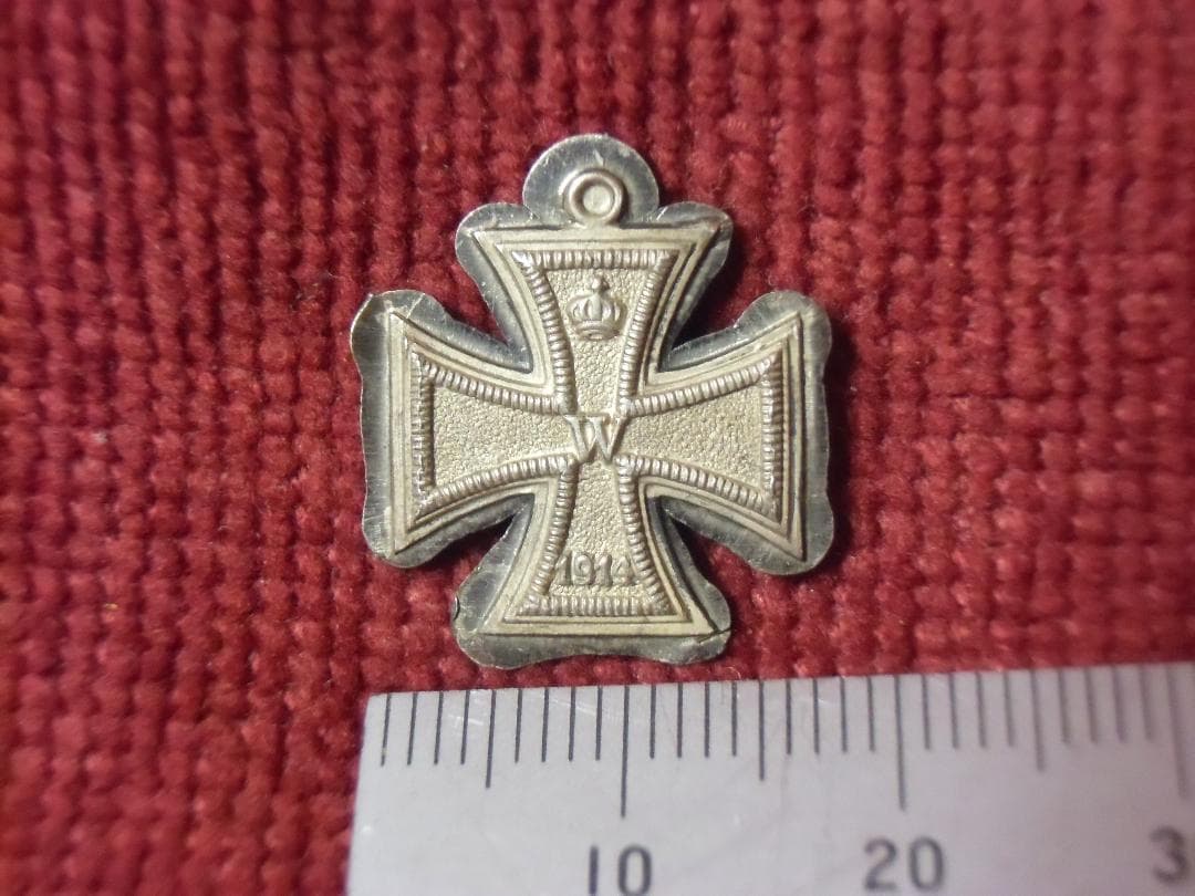 W帝政ドイツ軍/プロイセン王国＊製造途中１９１４鉄十字勲章ミニチュア（実物）