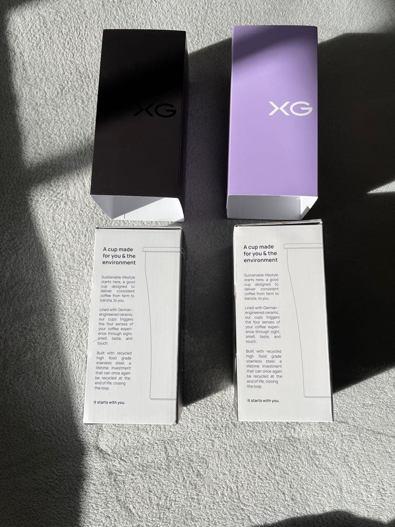 XG タンブラー 2個セット ブラック・パープル