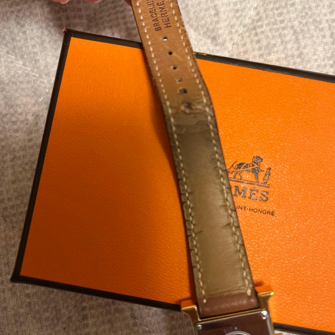 エルメスHウォッチ　キャメル　腕時計