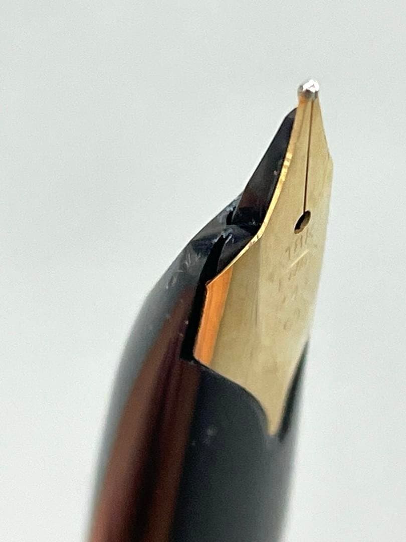 【未使用】セーラー万年筆　スターリングシルバー　18K 　＜4＞ 格子柄