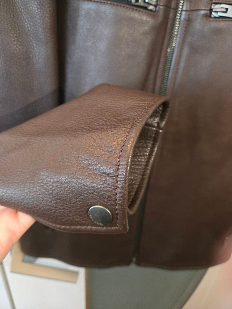 COACH F86594 レザーライダースジャケット Mサイズ ブラウン