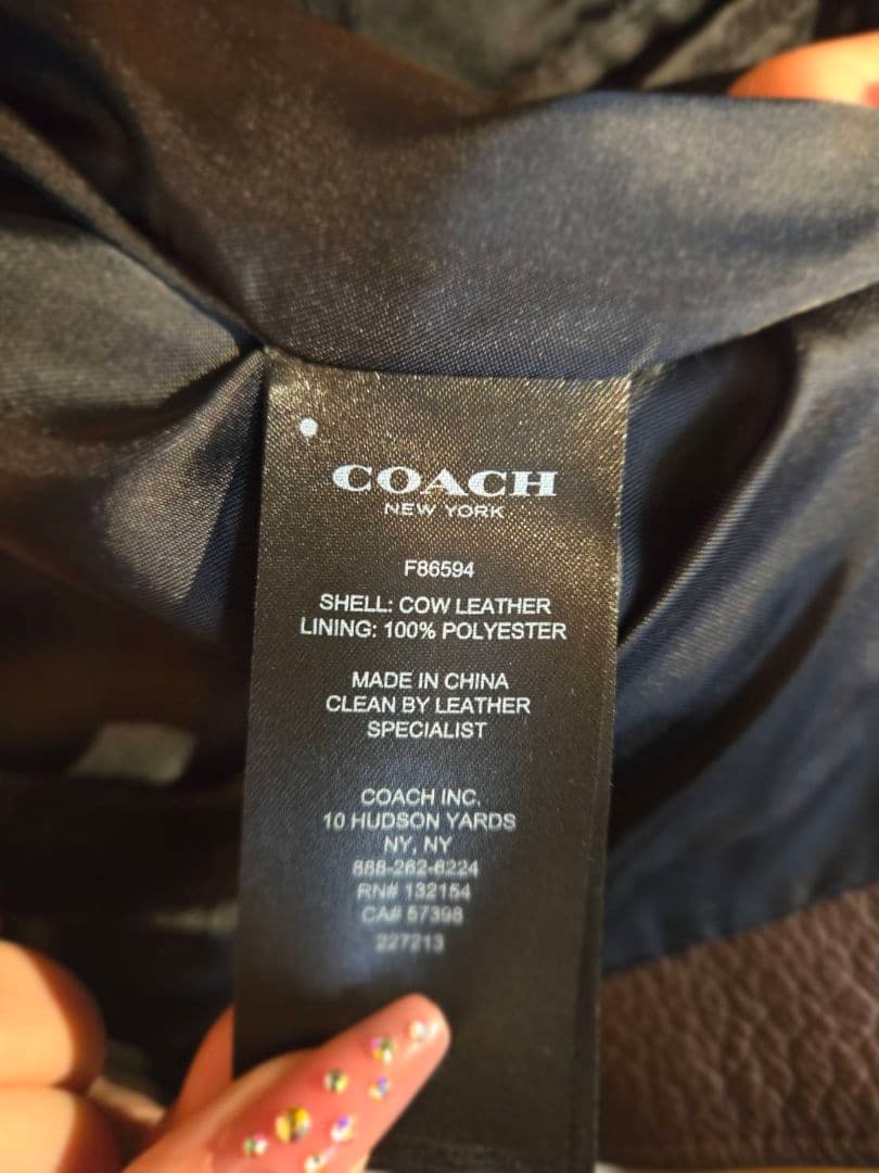 COACH F86594 レザーライダースジャケット Mサイズ ブラウン