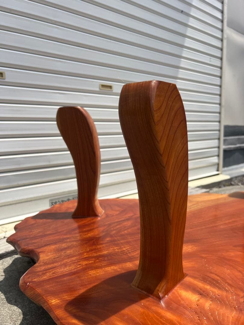 昭和レトロ 欅？ 一枚板 天然木 座卓 ちゃぶ台 古道具 古民具 花台