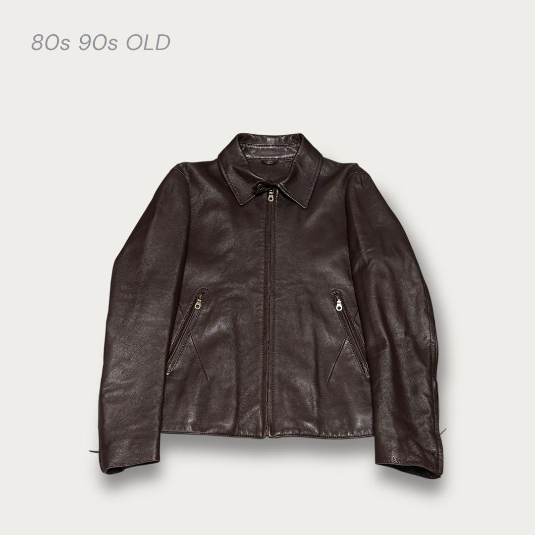 80s 90s vintage レザー スイングトップ 羊革 上質 アーカイブ