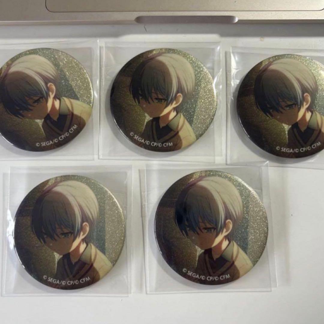 プロセカ 青柳冬弥 4a グリ缶 缶バッジ　5点