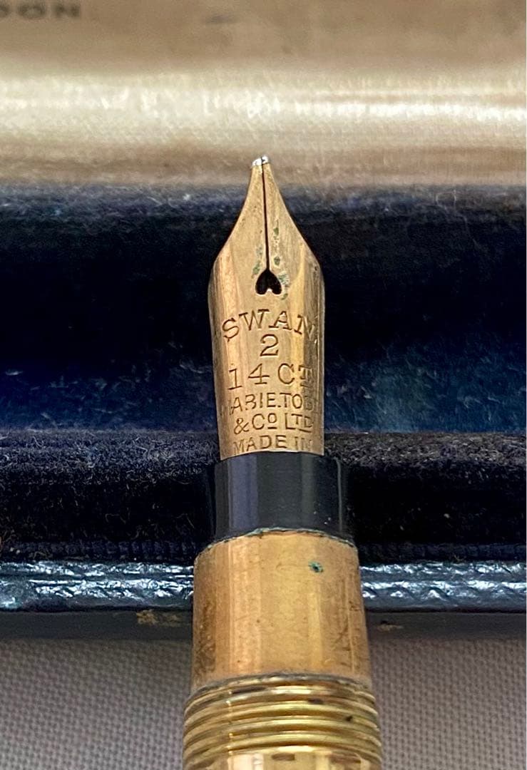 Mabie Todd Swan Self Filling Pen 14Kゴールド