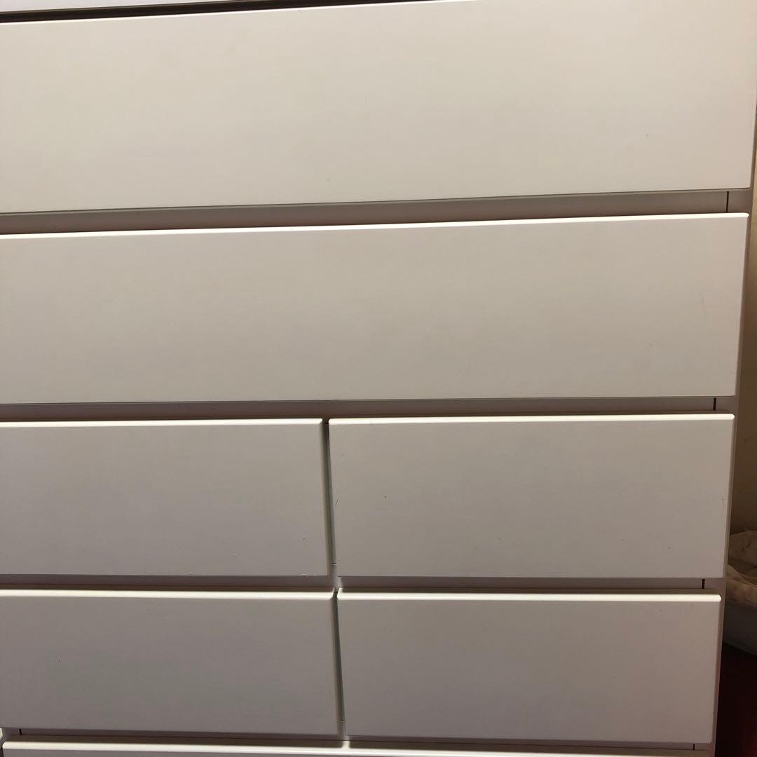 タンス 幅750mm 白タンス　6段