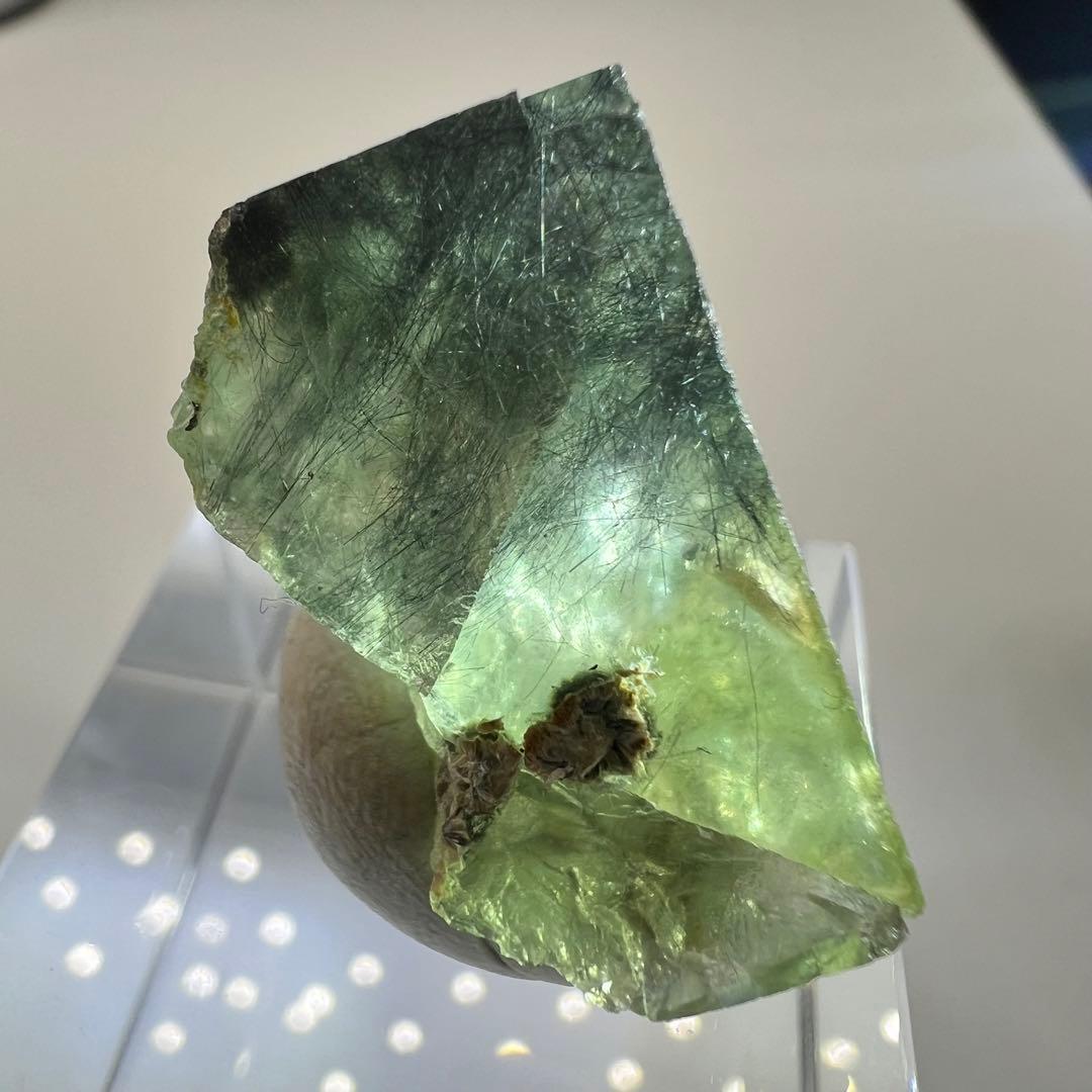 ヤオガンシャン⭐︎ラビットヘアーフローライト⭐︎「萌葱色」