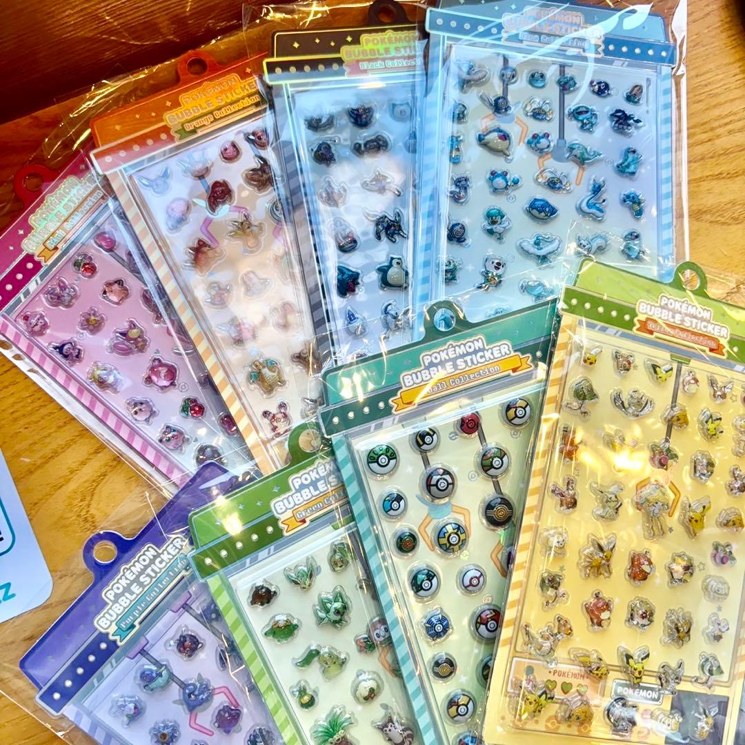 ポケモン 韓国公式 バブルステッカー 全8種 コンプリートセット