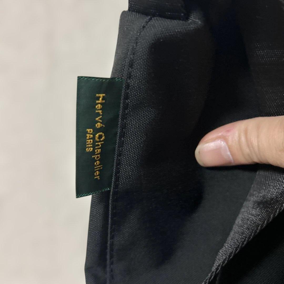 Herve Chapelier ブラックショルダーバッグ