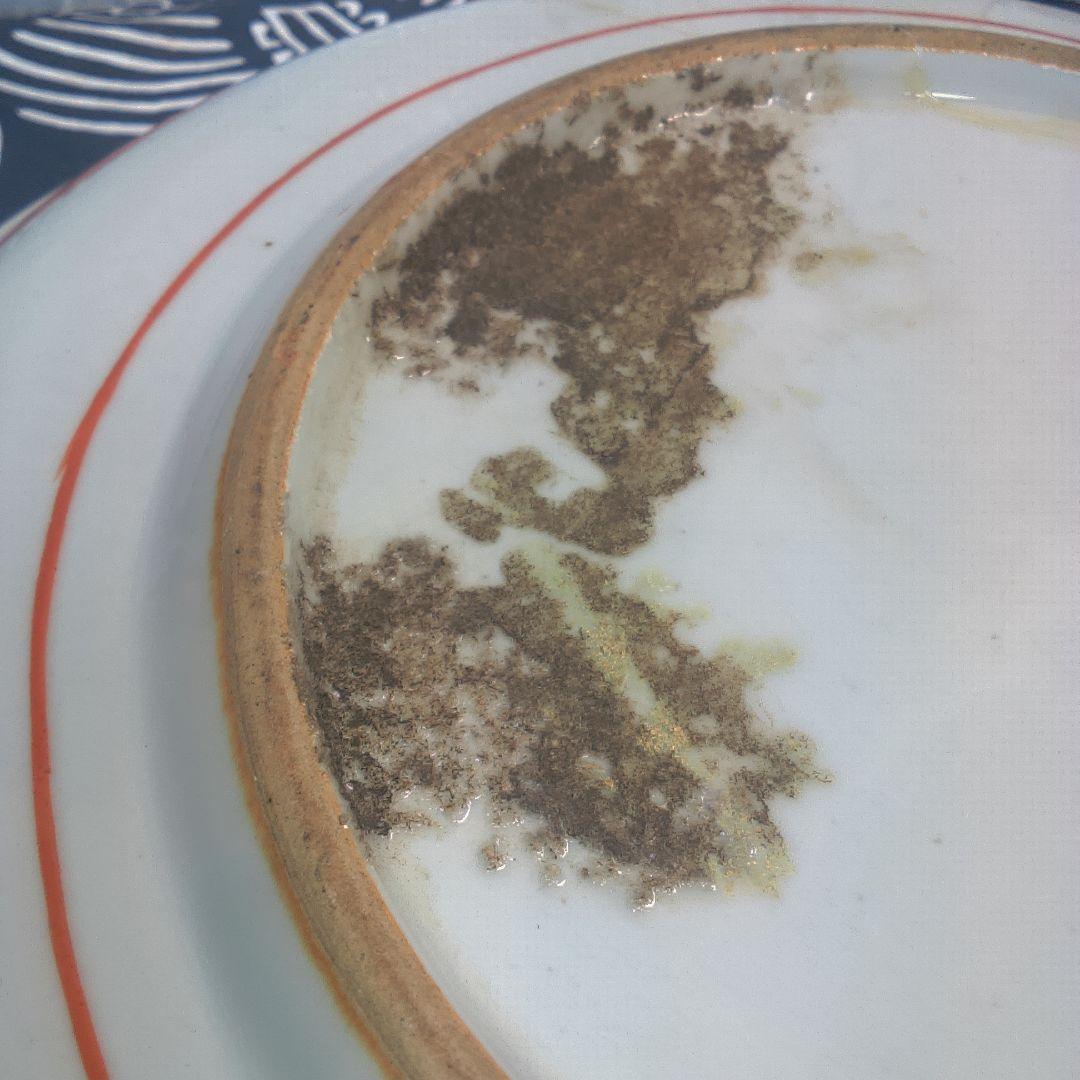 骨董６ ひび直しあります注意多色花模様の陶器皿