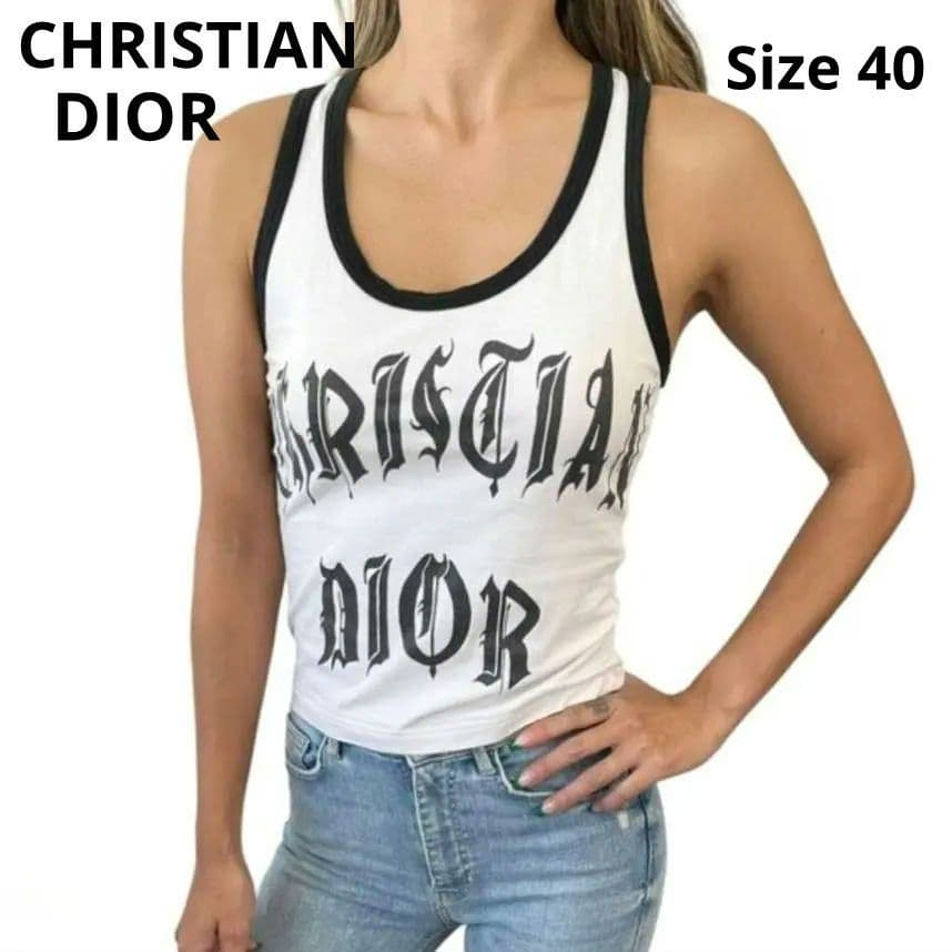 【人気モデル】 クリスチャン ディオール タンクトップ 1947 サイズ40 白