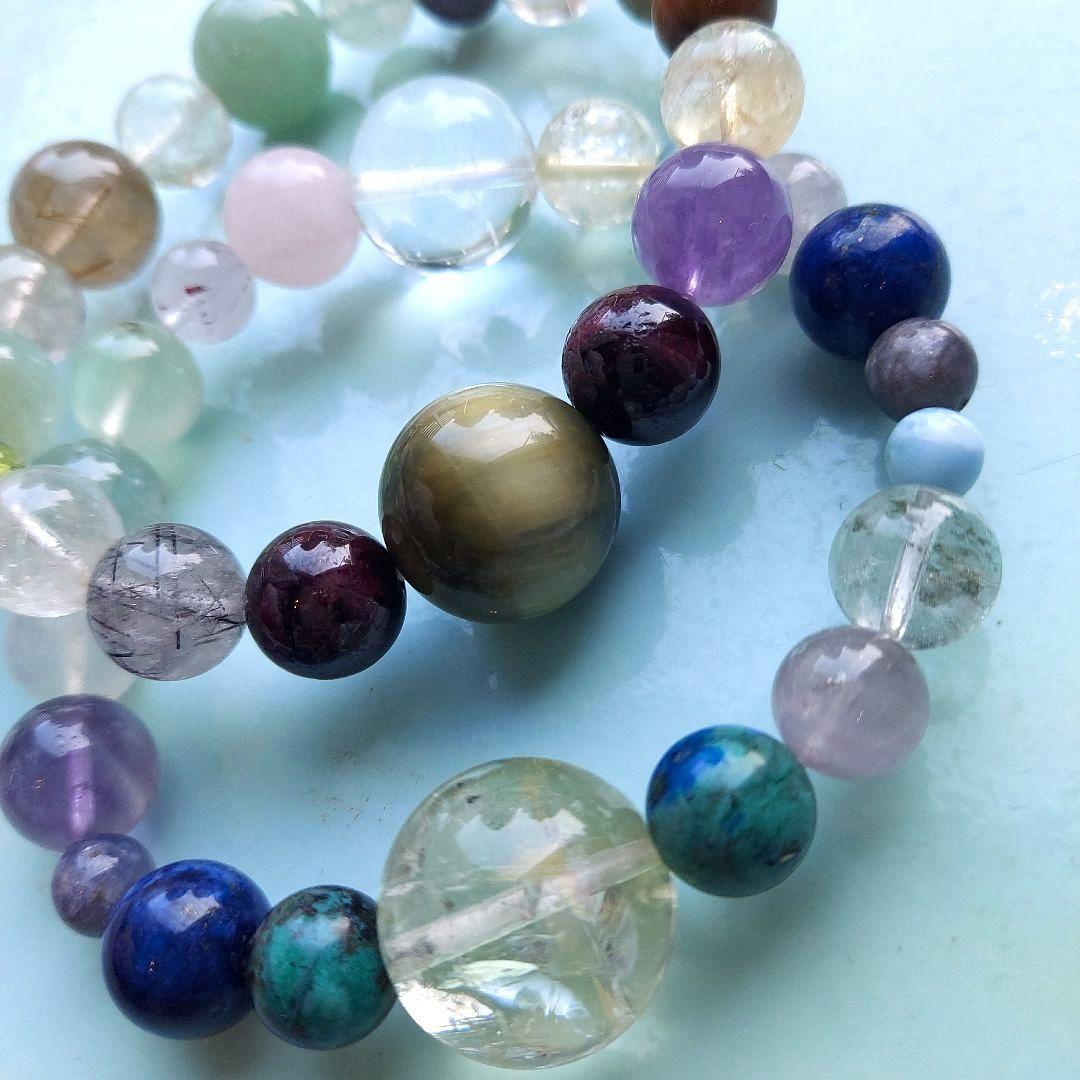 オーダー二本【レモンクォーツ・クリソコラ】【タイガーアイ・ガーネット】