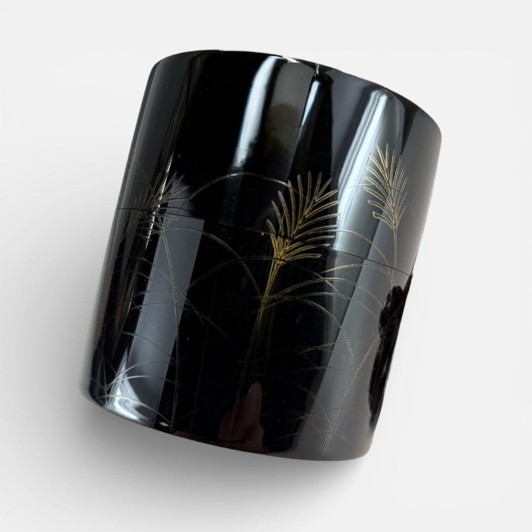 【中古品】中村宗悦造　月に雁蒔絵中次棗（共箱）USED〈税込•送料込〉