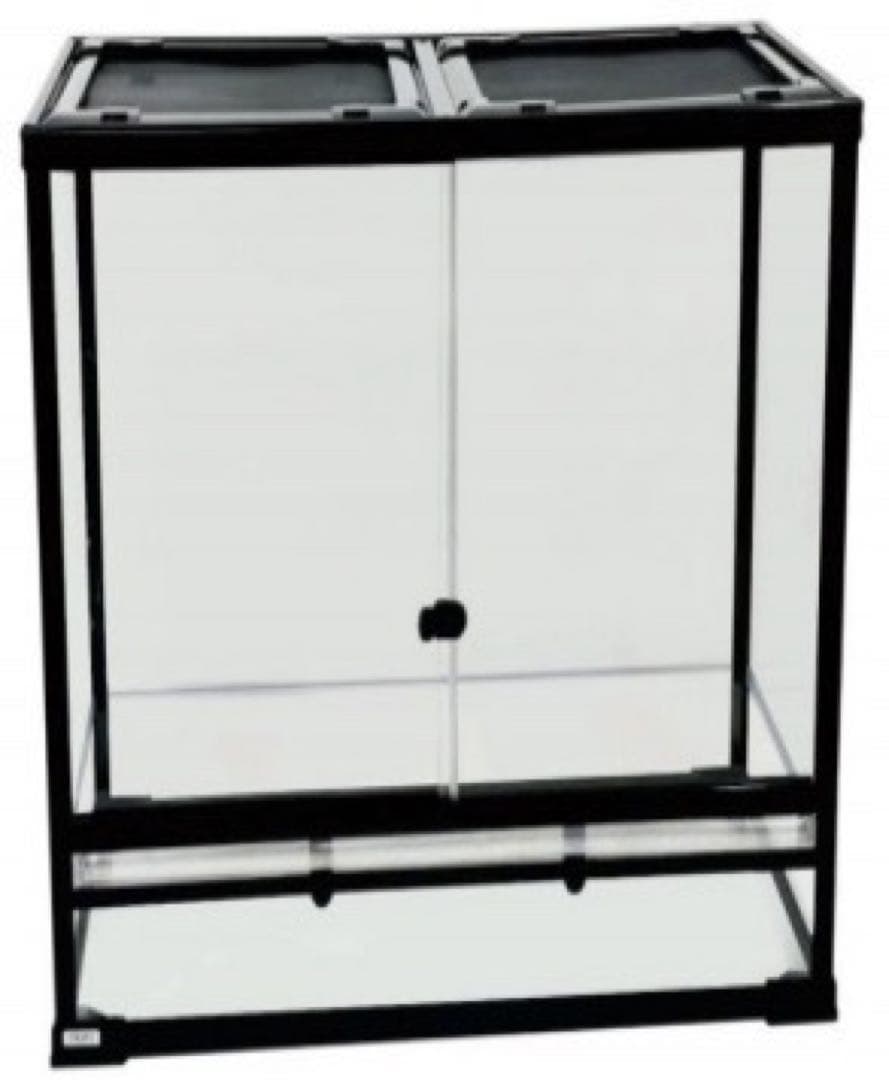 爬虫類両生類飼育ケージ組み立て式 ガラス飼育ケージ60x40x80cm引取り限定