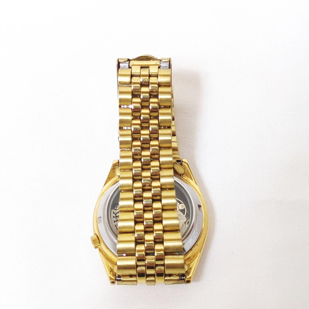 【美品】SEIKO5 自動巻き 稼働品 デイデイト 腕時計 裏スケ